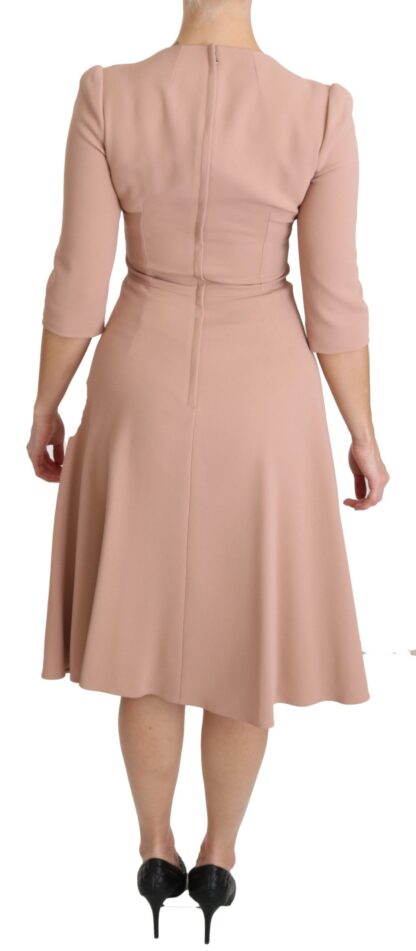 Dolce & Gabbana - Elegant Light Pink A-Line Knee Length Dress