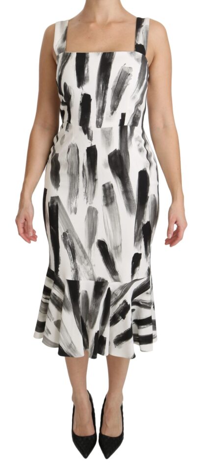 Dolce & Gabbana - Chic Monochrome Sheath Midi Dress