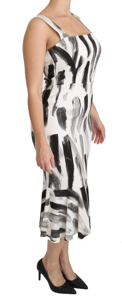 Dolce & Gabbana - Chic Monochrome Sheath Midi Dress