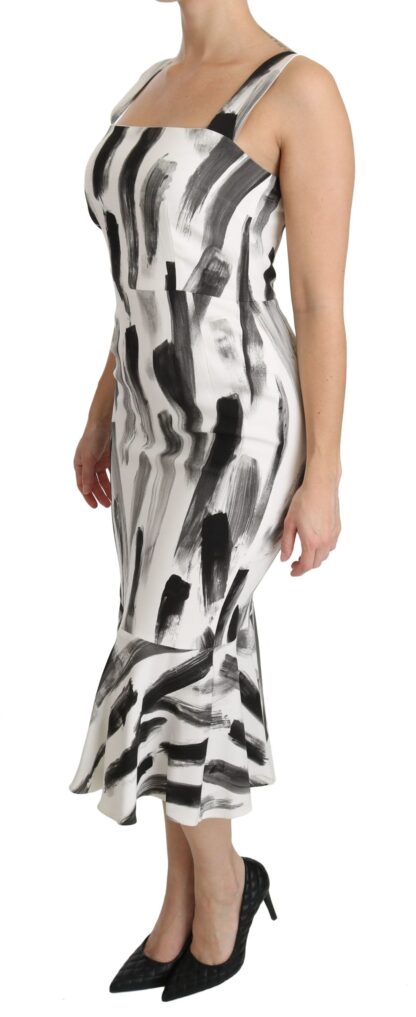 Dolce & Gabbana - Chic Monochrome Sheath Midi Dress