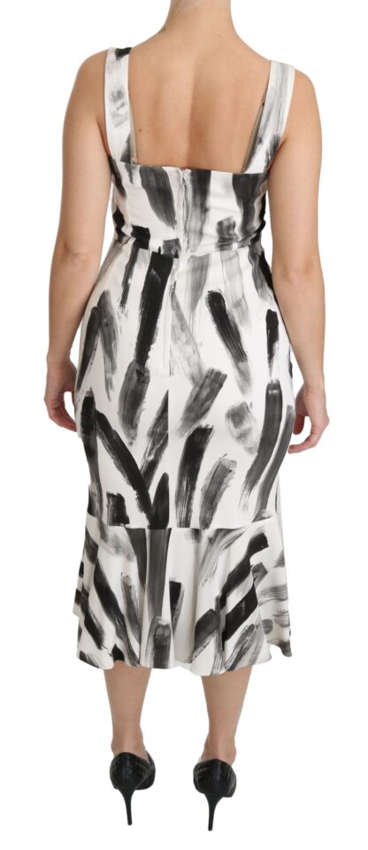 Dolce & Gabbana - Chic Monochrome Sheath Midi Dress