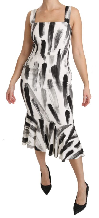 Dolce & Gabbana - Chic Monochrome Sheath Midi Dress