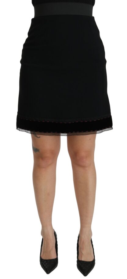 Dolce & Gabbana - Elegant High-Waist Black Skirt