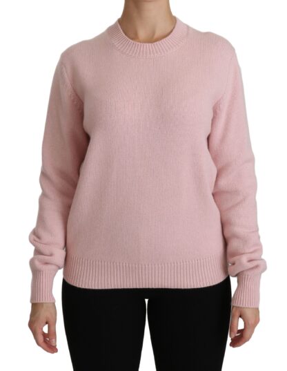 Dolce & Gabbana - Cashmere-Blend Pink Crew Neck Sweater