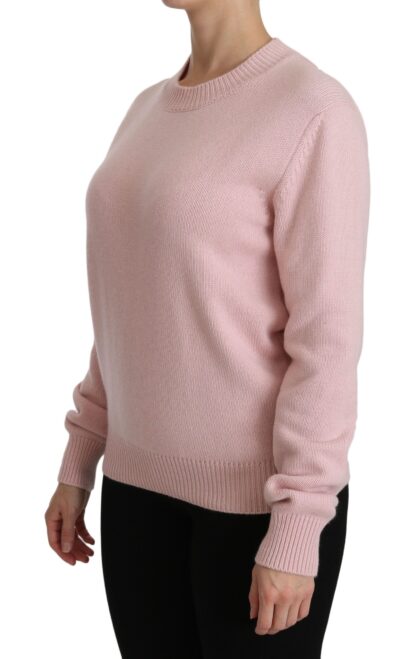 Dolce & Gabbana - Cashmere-Blend Pink Crew Neck Sweater