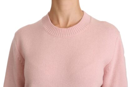 Dolce & Gabbana - Cashmere-Blend Pink Crew Neck Sweater