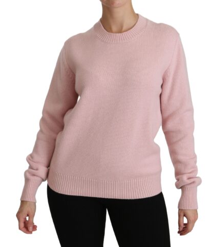 Dolce & Gabbana - Cashmere-Blend Pink Crew Neck Sweater