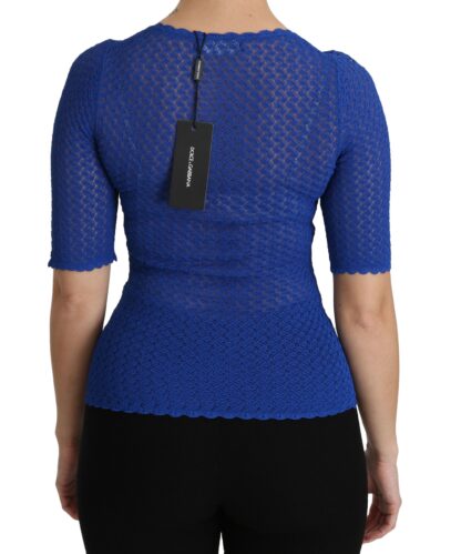 Dolce & Gabbana - Elegant Blue Sheer Blouse