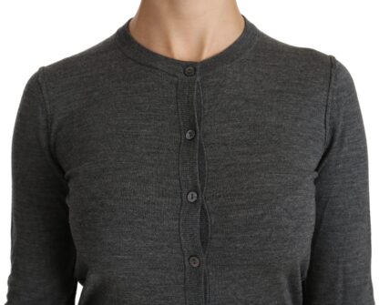 Dolce & Gabbana - Elegant Virgin Wool Crew Neck Cardigan