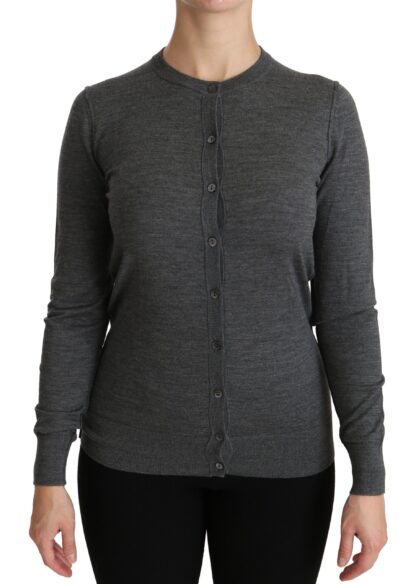 Dolce & Gabbana - Elegant Virgin Wool Crew Neck Cardigan