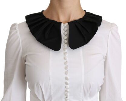 Dolce & Gabbana - Elegant White Collared Cotton Top