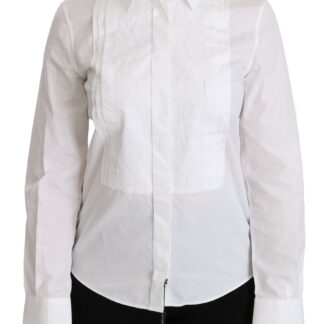 Dolce & Gabbana - Elegant White Collared Cotton Top