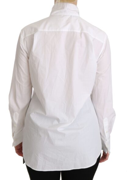 Dolce & Gabbana - Elegant White Turtle Neck Polo Top