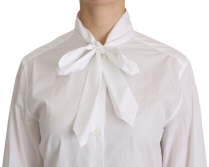 Dolce & Gabbana - Elegant White Turtle Neck Polo Top