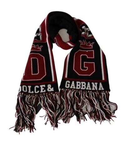 Dolce & Gabbana - Opulent Cashmere Mens Scarf in Royal Love Print