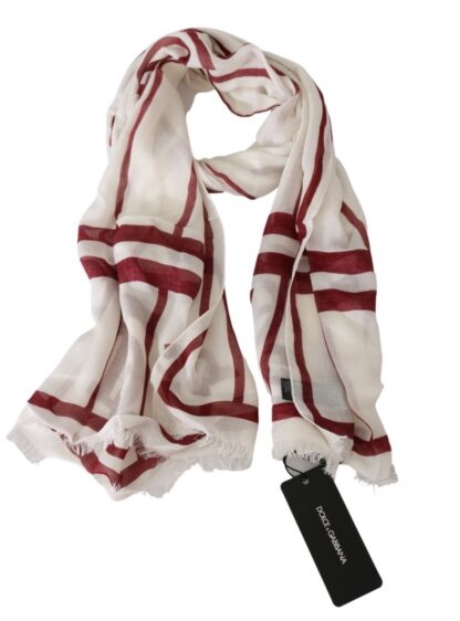 Dolce & Gabbana - Elegant White Cashmere Blend Men's Scarf