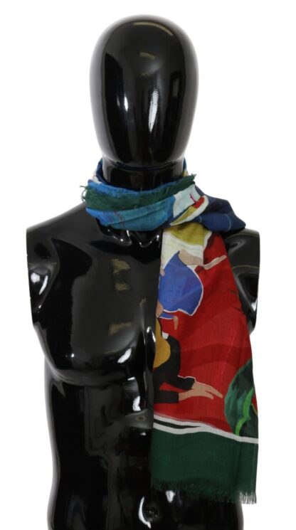 Dolce & Gabbana - Elegant Multicolor Modal-Cashmere Men's Scarf