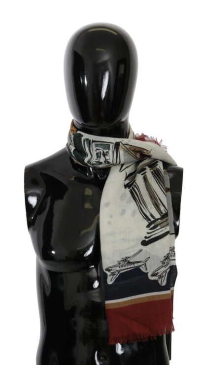 Dolce & Gabbana - Elegant Cashmere Silk Men's Scarf in Multicolor