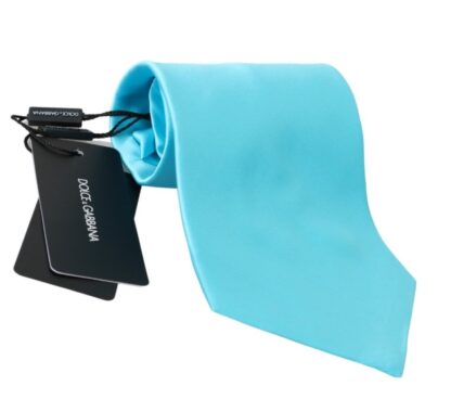 Dolce & Gabbana - Stunning Light Blue Silk Men's Tie