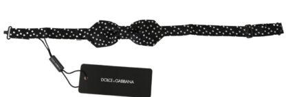 Dolce & Gabbana - Elegant Black Polka Dot Silk Bow Tie