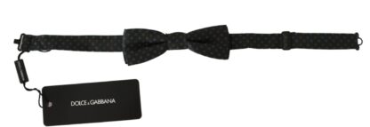 Dolce & Gabbana - Elegant Silk Gray Patterned Bow Tie