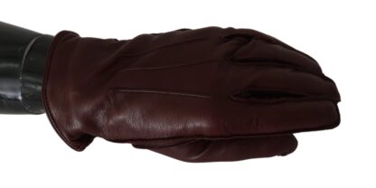 Dolce & Gabbana - Elegant Maroon Wrist-Length Lambskin Gloves