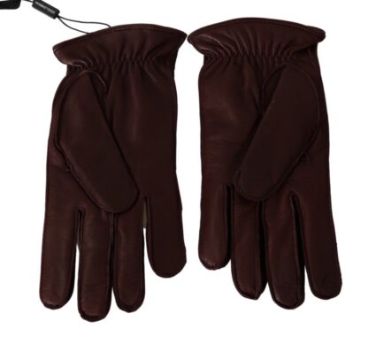 Dolce & Gabbana - Elegant Maroon Wrist-Length Lambskin Gloves