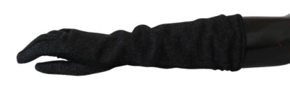 Dolce & Gabbana - Elegant Mid-Length Wool Gloves in Black