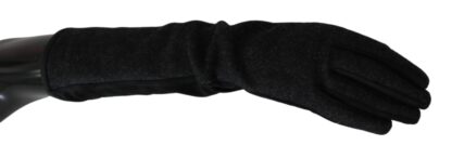 Dolce & Gabbana - Elegant Mid-Length Wool Gloves in Black