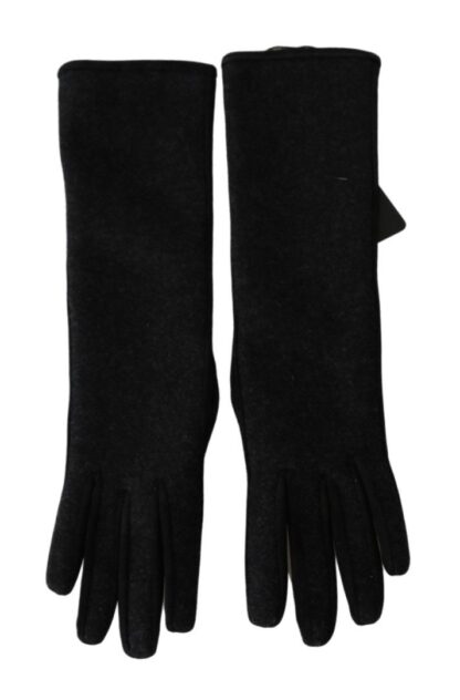 Dolce & Gabbana - Elegant Mid-Length Wool Gloves in Black