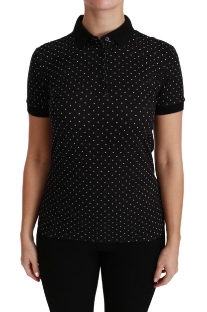 Dolce & Gabbana - Elegant Black Dotted Polo Shirt