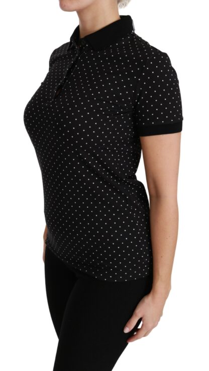 Dolce & Gabbana - Elegant Black Dotted Polo Shirt