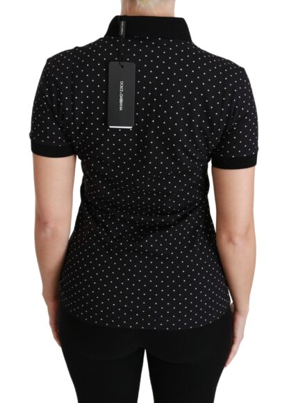 Dolce & Gabbana - Elegant Black Dotted Polo Shirt