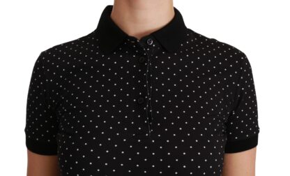 Dolce & Gabbana - Elegant Black Dotted Polo Shirt