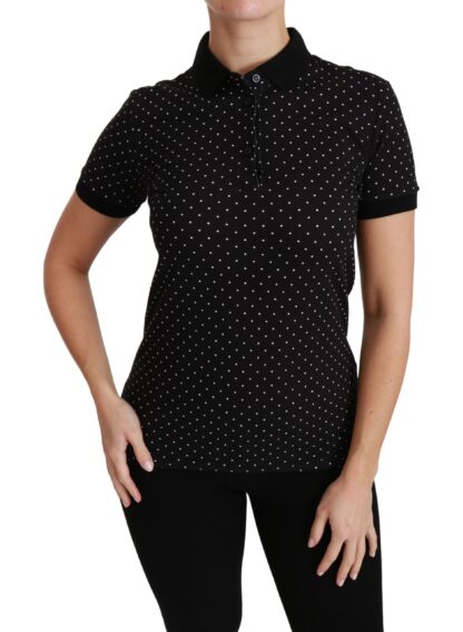 Dolce & Gabbana - Elegant Black Dotted Polo Shirt