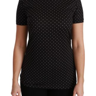 Dolce & Gabbana - Elegant Black Dotted Cotton Dolce Top