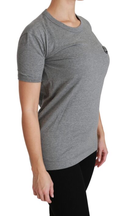 Dolce & Gabbana - Chic Gray Amore Patch Crewneck Tee