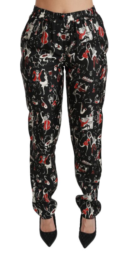 Dolce & Gabbana - Sleek Silk Slim-Fit Mid-Waist Pants