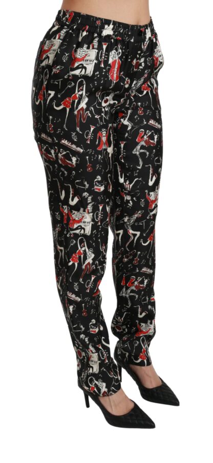 Dolce & Gabbana - Sleek Silk Slim-Fit Mid-Waist Pants