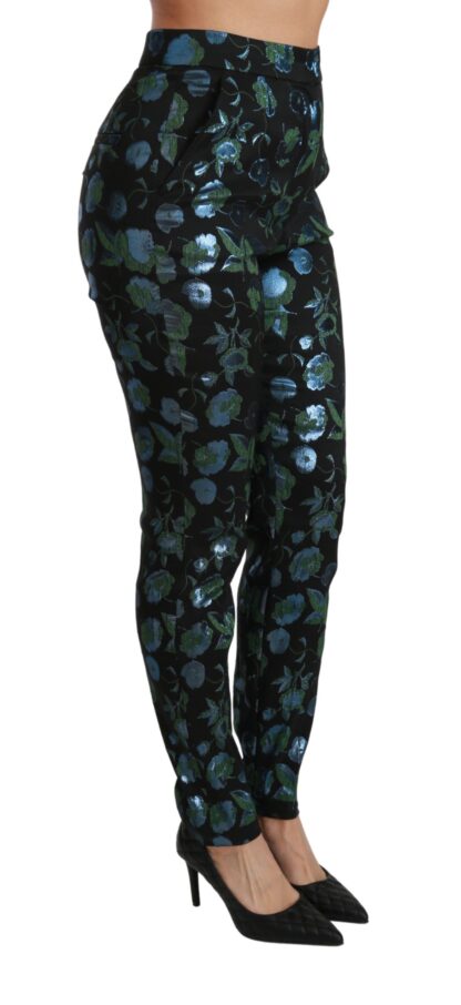 Dolce & Gabbana - Floral High Waist Skinny Trousers