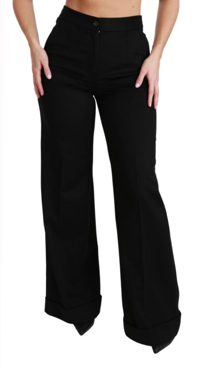 Dolce & Gabbana - Elegant High Waist Flared Cashmere Pants