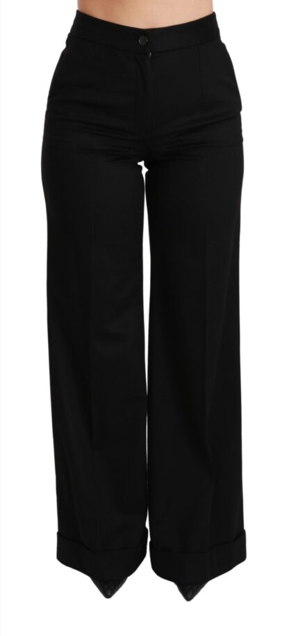 Dolce & Gabbana - Elegant High Waist Flared Cashmere Pants