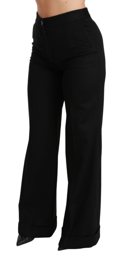 Dolce & Gabbana - Elegant High Waist Flared Cashmere Pants