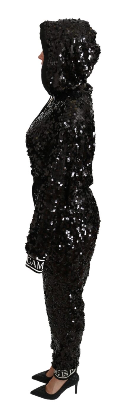 Dolce & Gabbana - Exquisite Black Jumpsuit Dress with Gold Accents