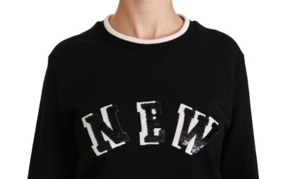 Dolce & Gabbana - Chic Black Sequined Cotton Sweater