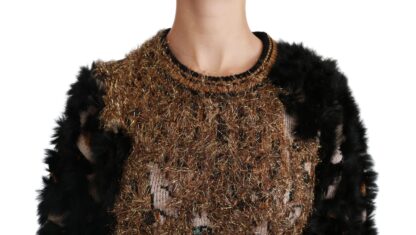 Dolce & Gabbana - Elegant Leopard Motive Wool Blend Sweater