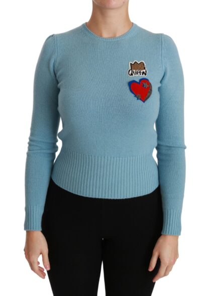 Dolce & Gabbana - Queen Heart Beaded Wool Sweater