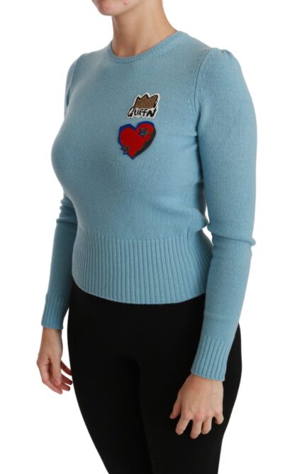 Dolce & Gabbana - Queen Heart Beaded Wool Sweater