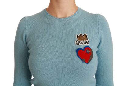 Dolce & Gabbana - Queen Heart Beaded Wool Sweater