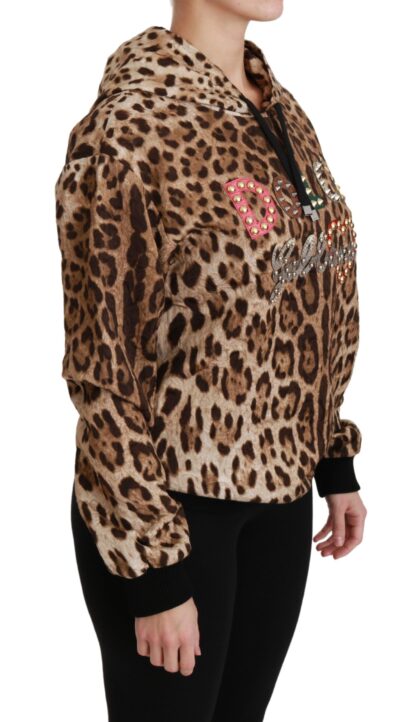 Dolce & Gabbana - Elegant Leopard Print Hooded Sweater